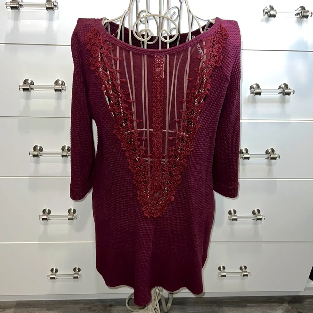 Free People waffle knit top, size XS